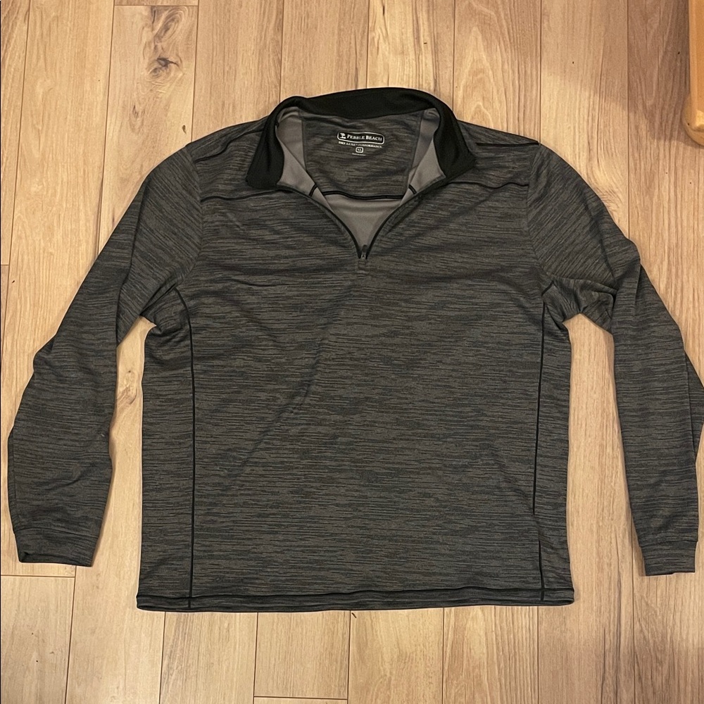 Pebble Beach Athletic Gray Quarter-Zip Pullover
